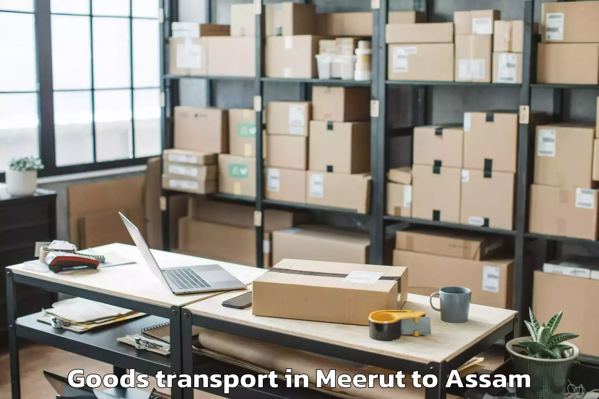 Trusted Meerut to Mangaldai Goods Transport